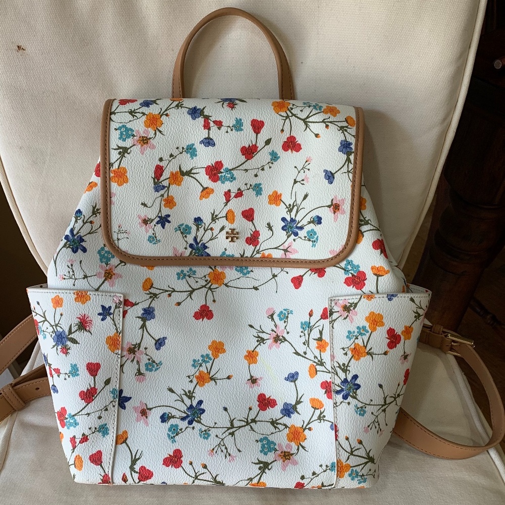 TB Kerrington Floral Leather Backpack
